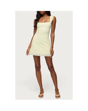 Edikted Nairobia Texture Mesh Minidress - Natural