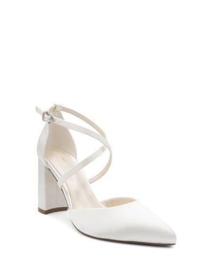 Touch Ups Beloved Ankle Strap Pointed Toe Pump - White