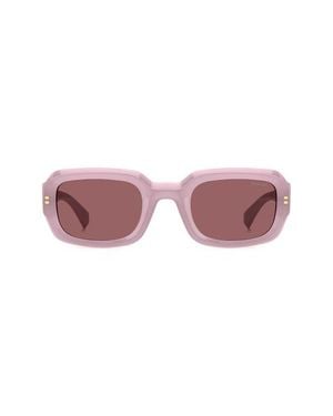 Polaroid 51Mm Polarized Rectangular Sunglasses - Pink