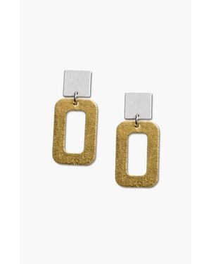 Nickel & Suede Logan Earrings - White