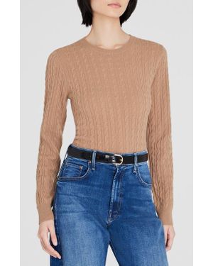 Club Monaco Cable Cashmere Crewneck Sweater - Blue