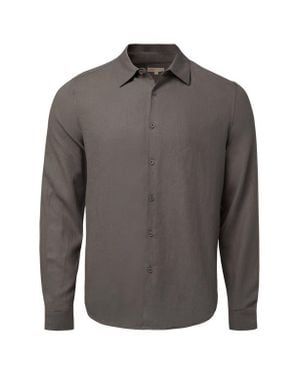 Onia Standard Long Sleeve Linen Shirt - Gray