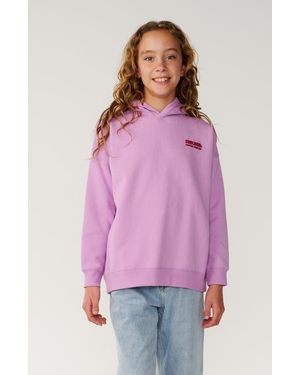 Rip Curl Kids' Surf Puff Logo Fleece Hoodie - Purple