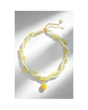 Classicharms Lulu Strawberry Necklace Set - White