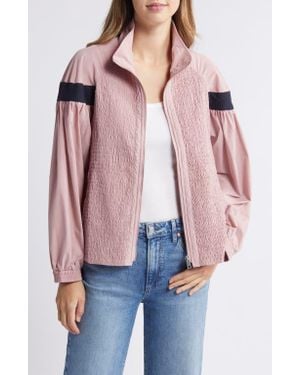 NIKKI LUND Missy Water Repellent Smocked Jacket - Red