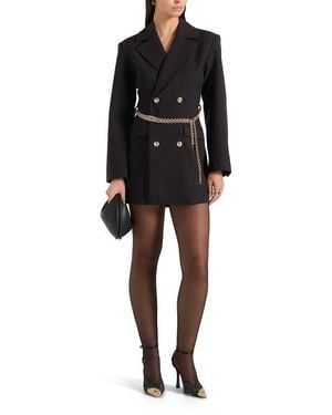 Manière De Voir Zara Double Breasted Blazer Dress With Chain - Black