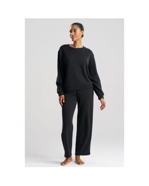 NATORI EDIT Nova Brushed Knit Everywhere Crew Neck Top - Black