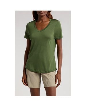 Smartwool Ultralite V-Neck Short Sleeve T-Shirt - Green