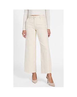 Guess Zoya High Waist Wide Leg Jeans - Natural