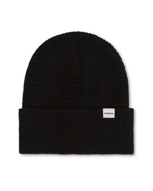 Druthers NYC Organic Cotton Waffle Knit Beanie - Black