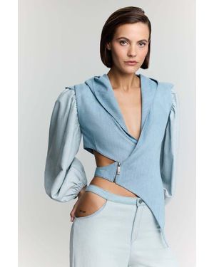 Jendue Belinda Denim Vest & Jacket - Blue