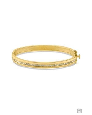 CZ by Kenneth Jay Lane Cubic Zirconia Center Bangle - Yellow