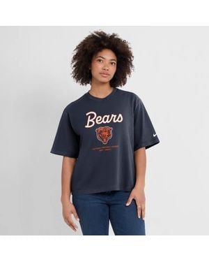 Nike Chicago Bears Essential Script Relaxed Boxy T-Shirt - Blue