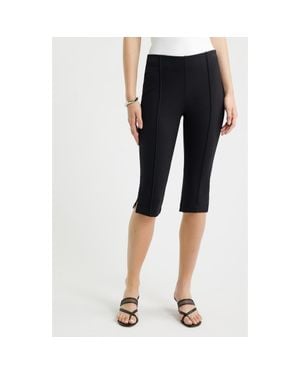 Nordstrom Ponte Knit Capri Pants - Black