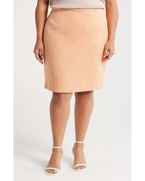 Tahari Summertime Tweed Pencil Skirt - Natural