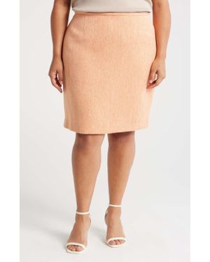 Tahari Summertime Tweed Pencil Skirt - Natural