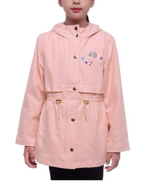 Rokka&Rolla Kids' Lightweight Rain Jacket Trench Coat - Pink