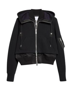 Sacai Sponge Sweat Hoodie - Black
