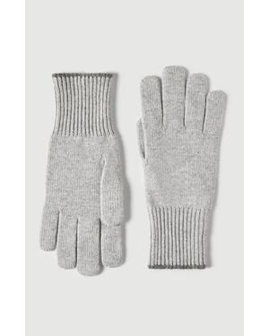Brunello Cucinelli Cashmere Knit Gloves - Gray