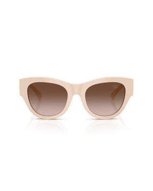 Burberry 52Mm Round Sunglasses - Multicolor