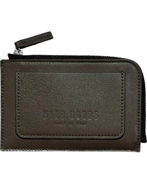 HYER GOODS Upcycled Italian Leather Zip-Around Card Wallet - Green