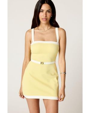 Goldie Byrd Belted Cami Dress - Yellow