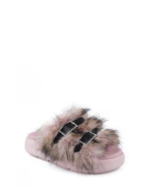 Zigi Fire Faux Fur Platform Sandal - Pink
