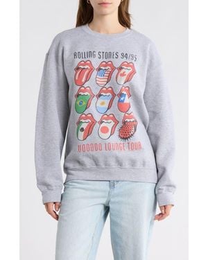 Junk Food Voodoo Lounge Tour Hot Lips Graphic Sweatshirt - White