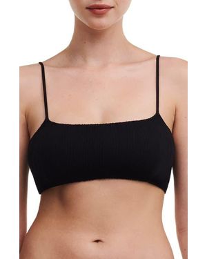 Chantelle Pulp Jacquard Bikini Top - Black