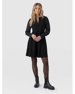 Saint + Sofia Ella Fit & Flare Dress - Black