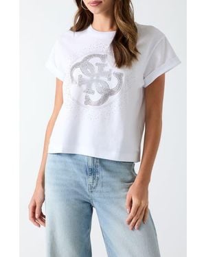 Guess Hotfix Logo Graphic T-Shirt - White