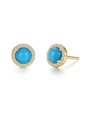 Lafonn Redondo Halo Earrings - Blue
