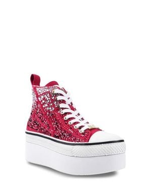 Zigi Carmensa-2 Embellished Platform High Top Sneaker - Pink