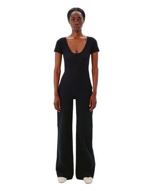 Another Tomorrow Ballet Scoop Tee - Black