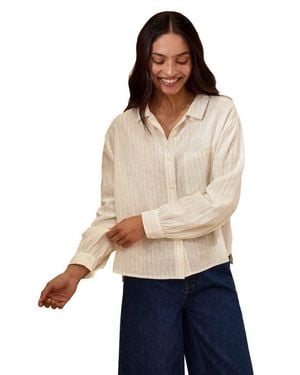 Celtic & Co. Draped Boxy Collared Shirt - Blue