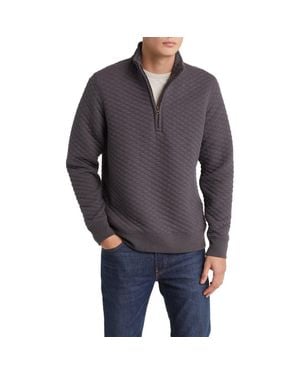 Billy Reid Half Zip Sweatshirt - Gray
