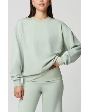 Florence By Mills Oversize Sport Sheen Crewneck Sweatshirt - Green
