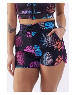 TOMBOYX 2.5-Inch High Waist Board Shorts - Blue