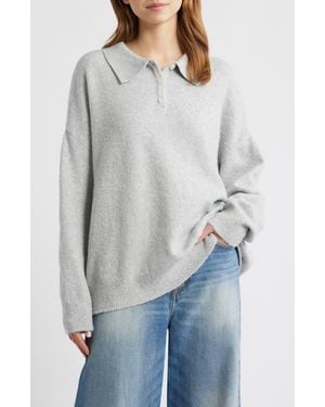 PacSun Jesse Knit Polo Sweater - Gray