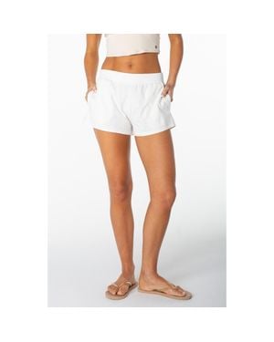 Roxy Summer Fling Cotton Jersey Shorts - White