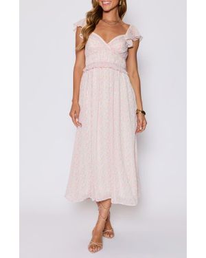 Vici Collection Enchanted Ruffle Maxi Dress - Pink