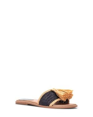 Frances Valentine Tassel Slide Sandal - Multicolor