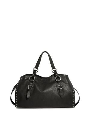 Aimee Kestenberg Large Rodeo Leather Satchel - Black