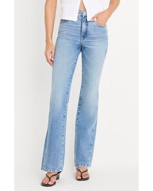 GOOD AMERICAN Soft-Tech Good Classic Bootcut Jeans - Blue
