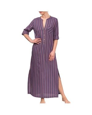EVERYDAY RITUAL Tracey Cotton Caftan - Purple