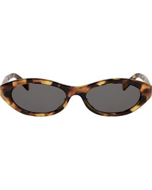 Celine Triomphe Mini 54Mm Oval Sunglasses - Brown