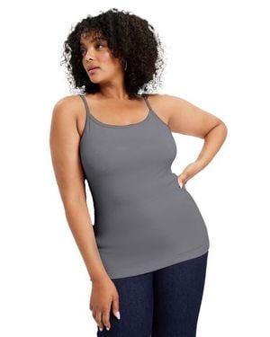 June + Vie One+Only Shelf Bra Cami - Gray