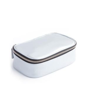 ROYCE New York Leather Tech Accessory Case - White