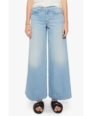 Mother Headliner Sneak Wide Leg Jeans - Blue
