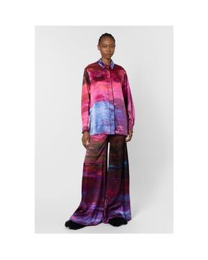 ROKSANDA Leonara Printed Silk Top - Red